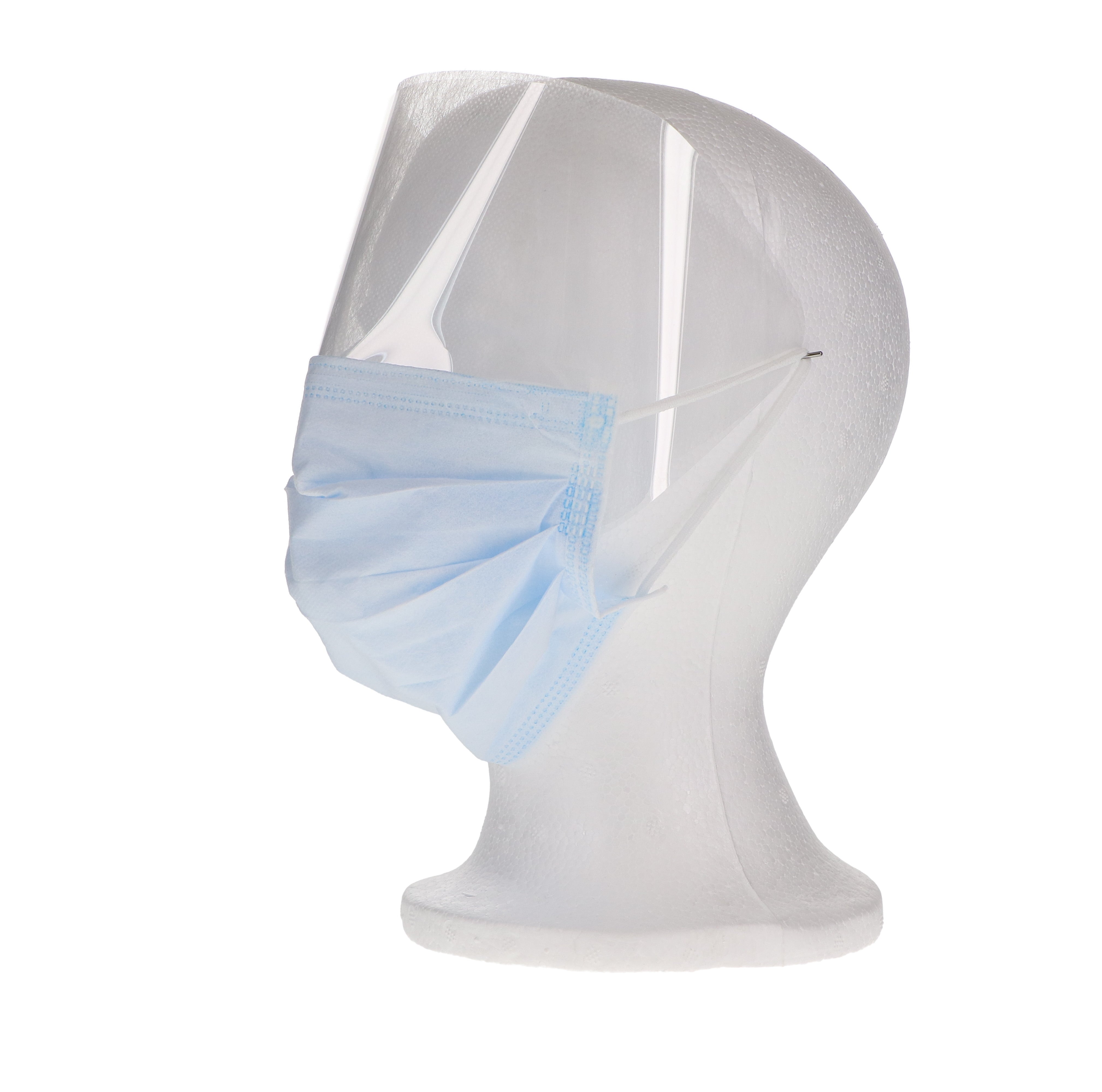 House Brand FMS-44PE Disposable 4 Ply Earloop Face Mask With Eyeshield 50/PK House Brand FMS-44PE Disposable 4 Ply Earloop Face Mask With Eyeshield 50/PK